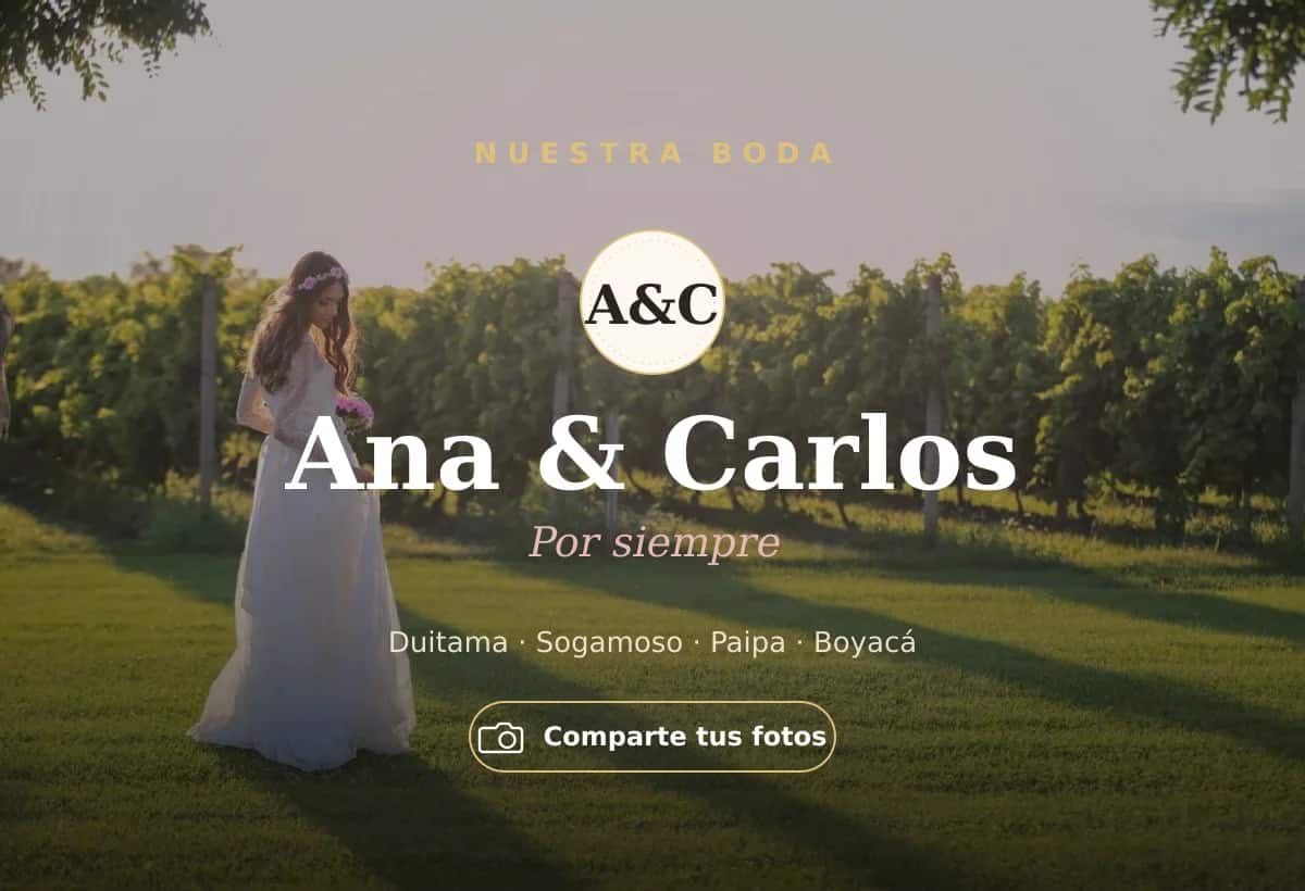 Álbum de fotos con QR para bodas — NeoSound Duitama